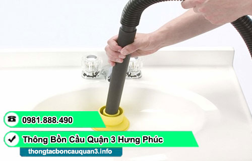 Thông bồn rửa mặt quận 3 giá rẻ 40k bảo hành 24 tháng