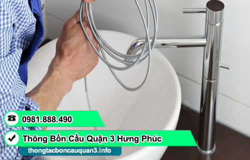 Thông bồn rửa mặt quận 3 giá rẻ 89k bảo hành 24 tháng