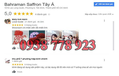 Đánh giá khách hàng saffron tây á
