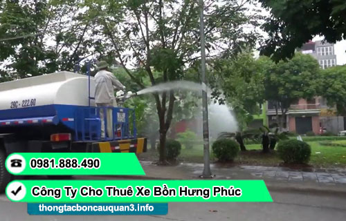 Cho thuê xe bồn chở nước tưới cây TPHCM