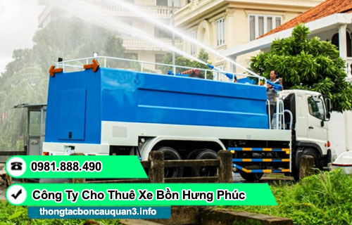Cho thuê xe bồn chở nước tưới cây TPHCM